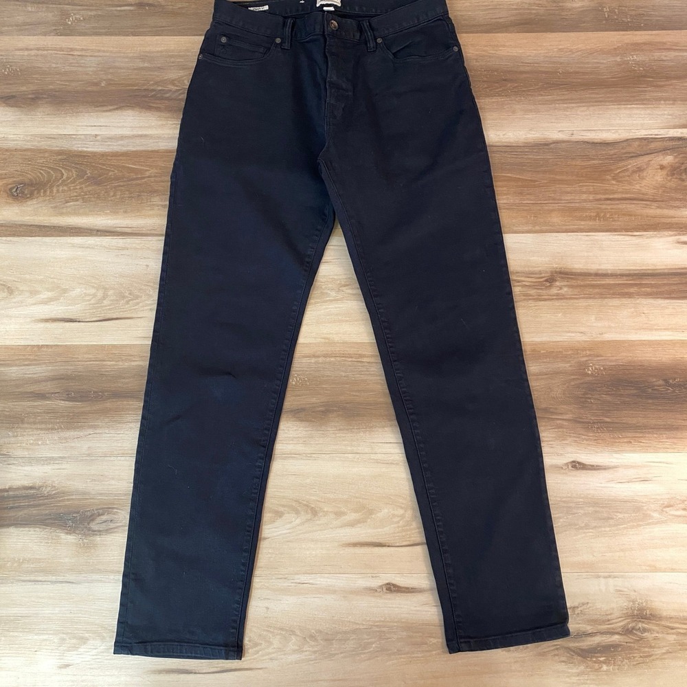 Todd Snyder Straight Fit Dark Wash Denim Jeans Men 31x32 Cotton Blend Stretch